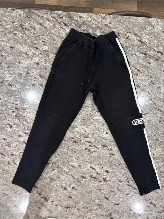 Bape Other - Battle sports Black Joggers with White Side Stripe and Logo